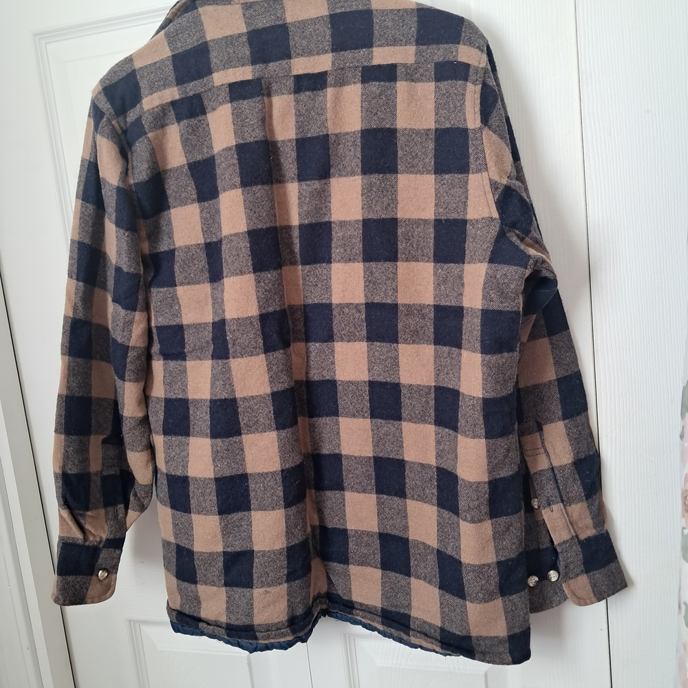 The Men's Store Black and Tan Plaid Shirt Jacket - Picture 2 of 12